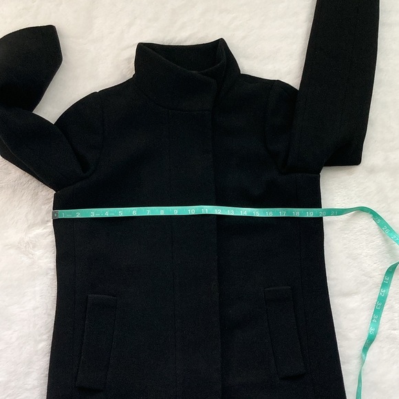 Black J. Crew Wool Blend Cocoon City Coat - Picture 3 of 8